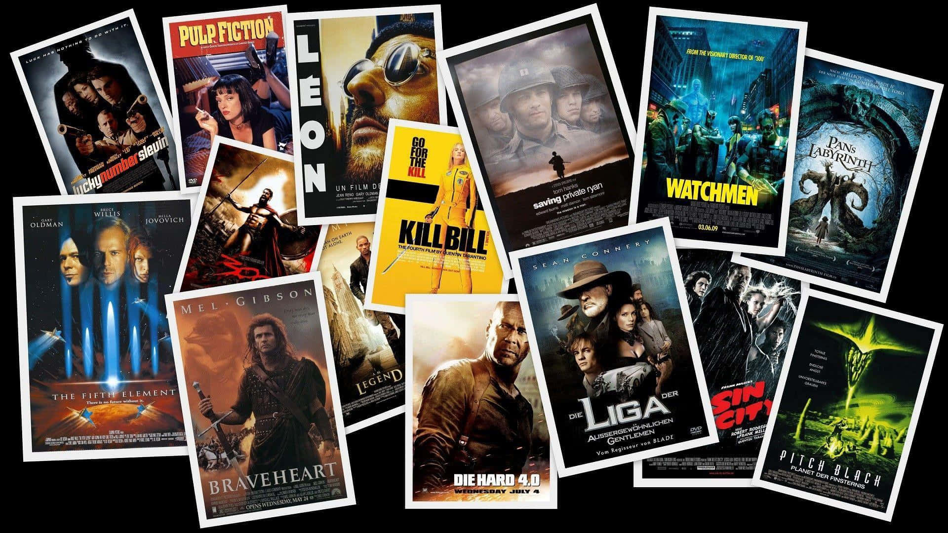 Download A Collection Of Movie Posters With Different Movies ...