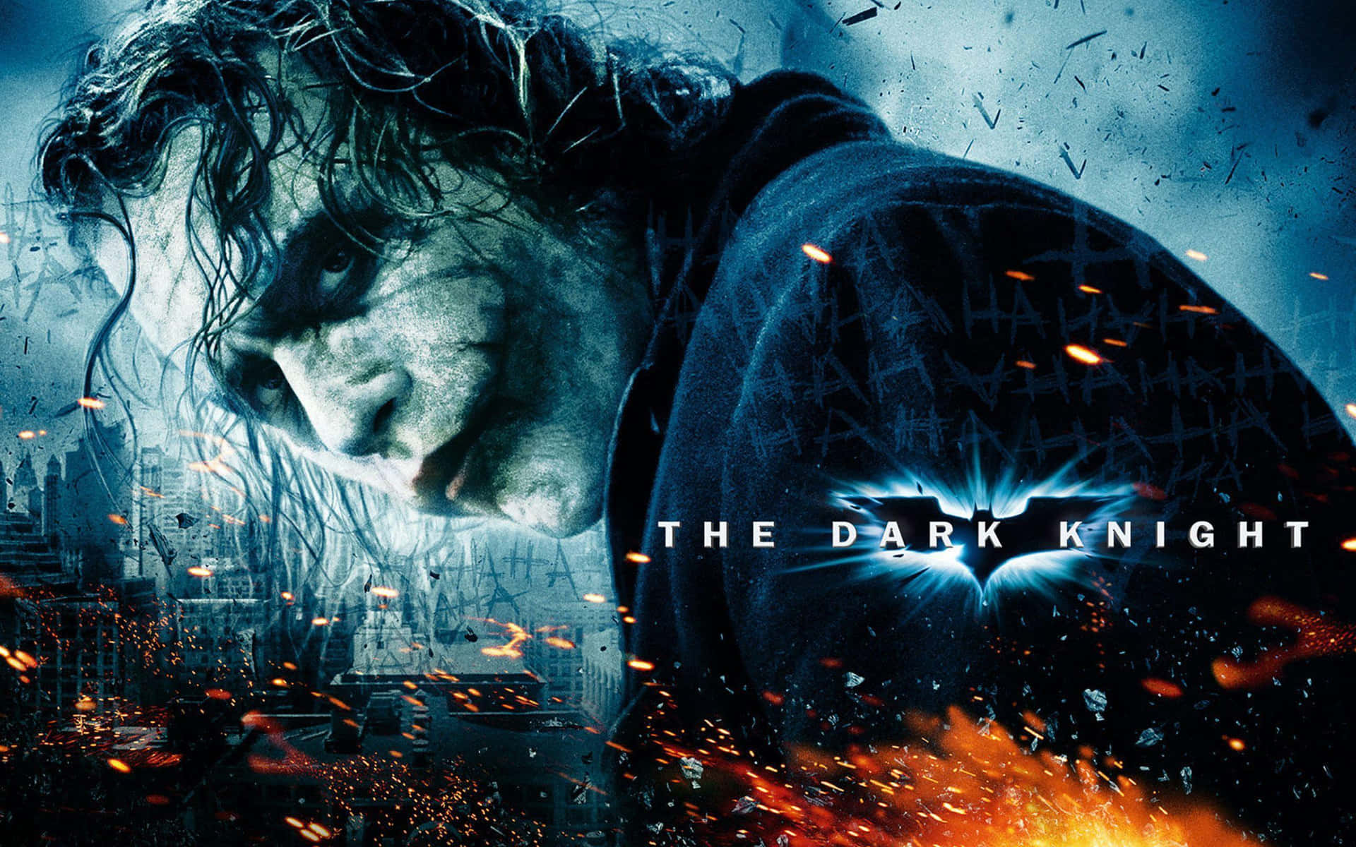 The Dark Knight Movie Poster With The Joker