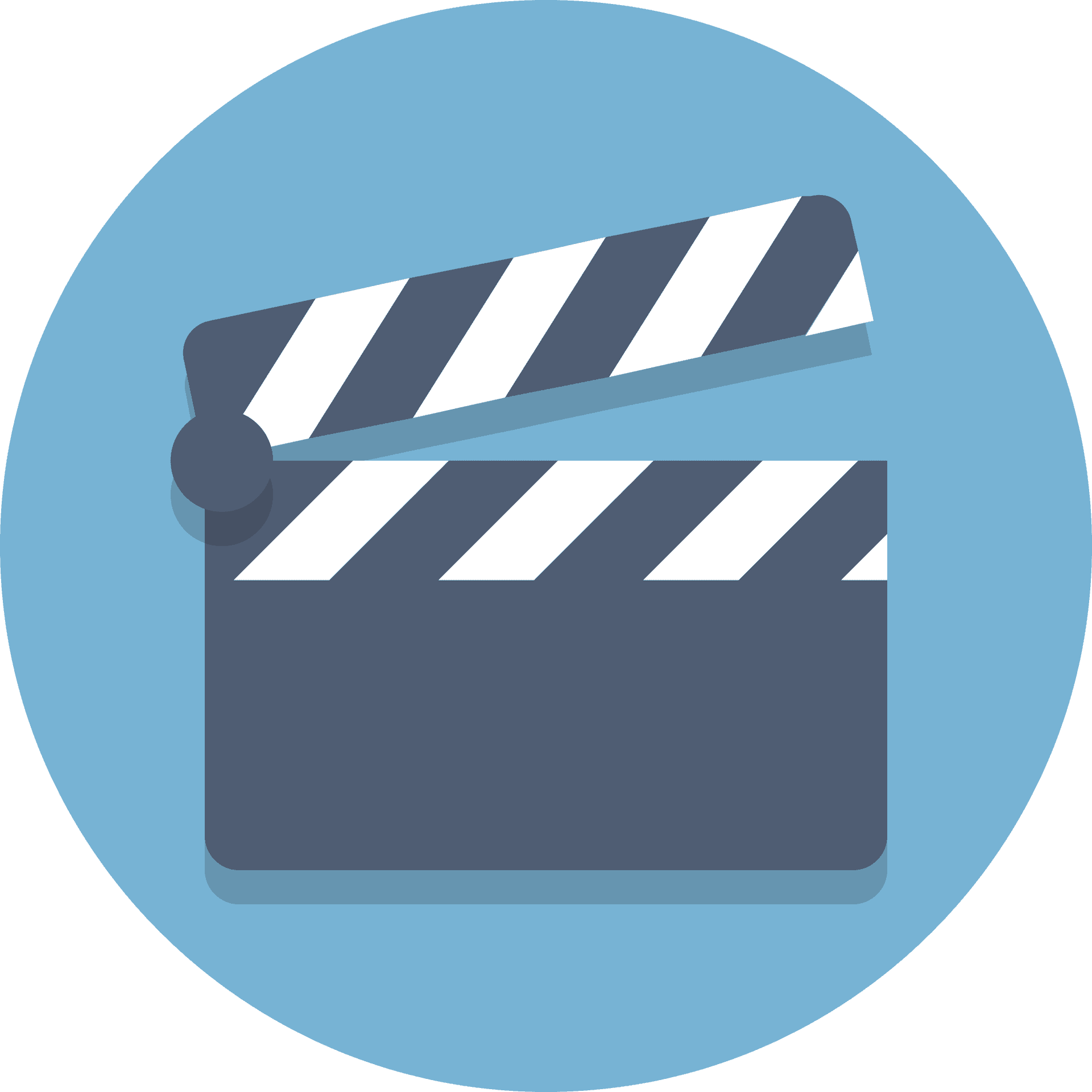 Movie Production Clapperboard Icon PNG