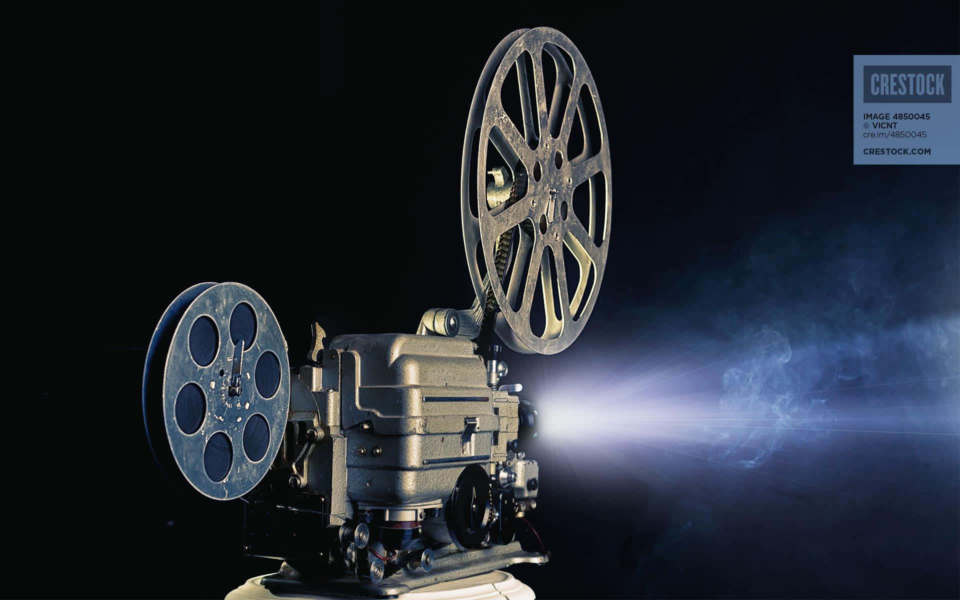 Classical Old Film Projector Movie Theater Background