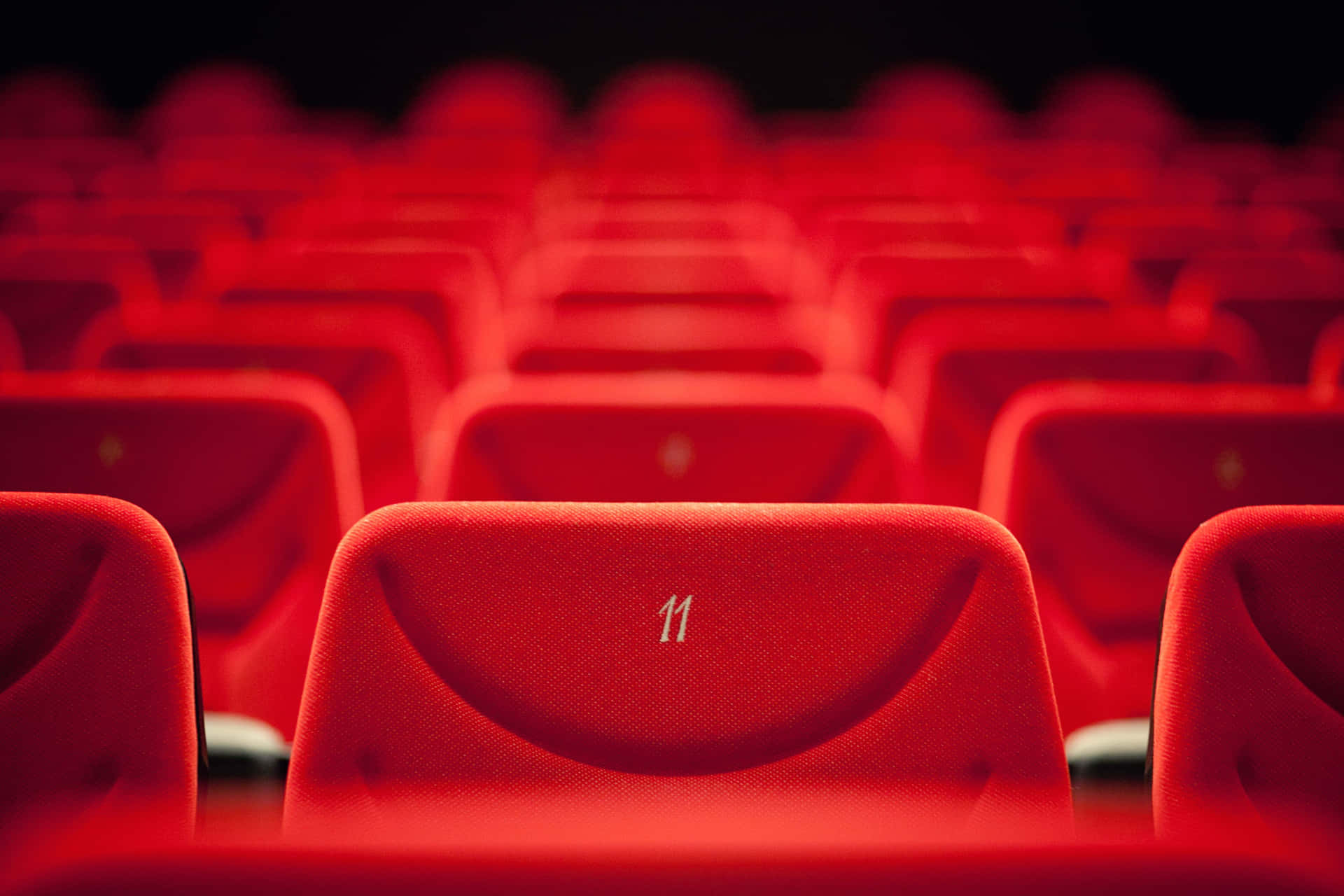 Close Up Red Seats Movie Theater Background