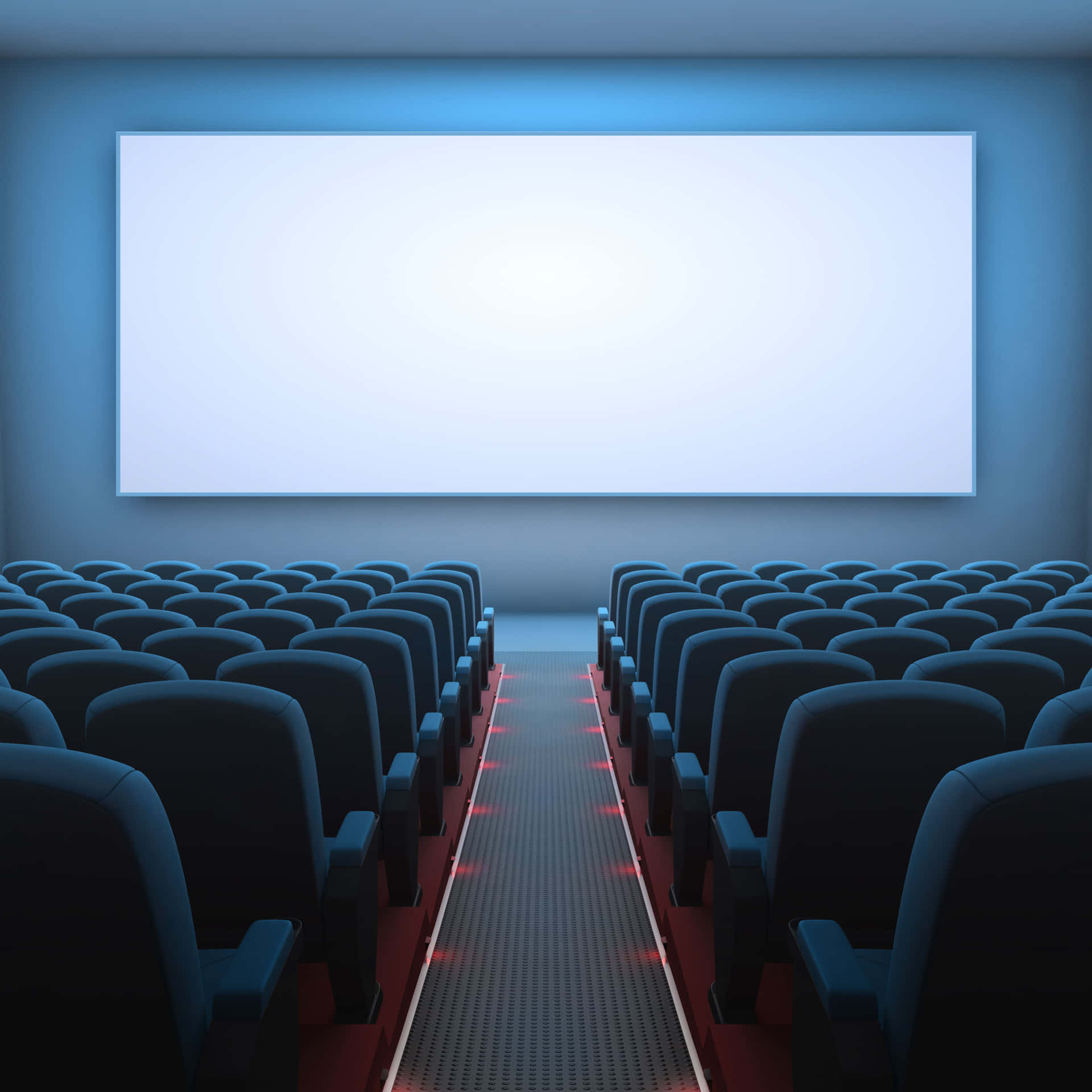 Bright Wide Screen Black Seats Movie Theater Background