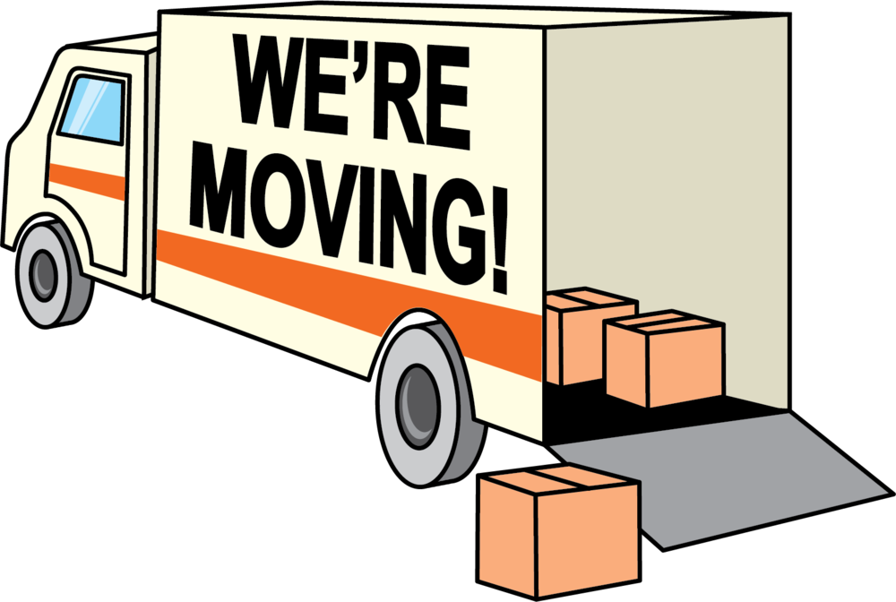 Moving Announcement Truck Illustration PNG