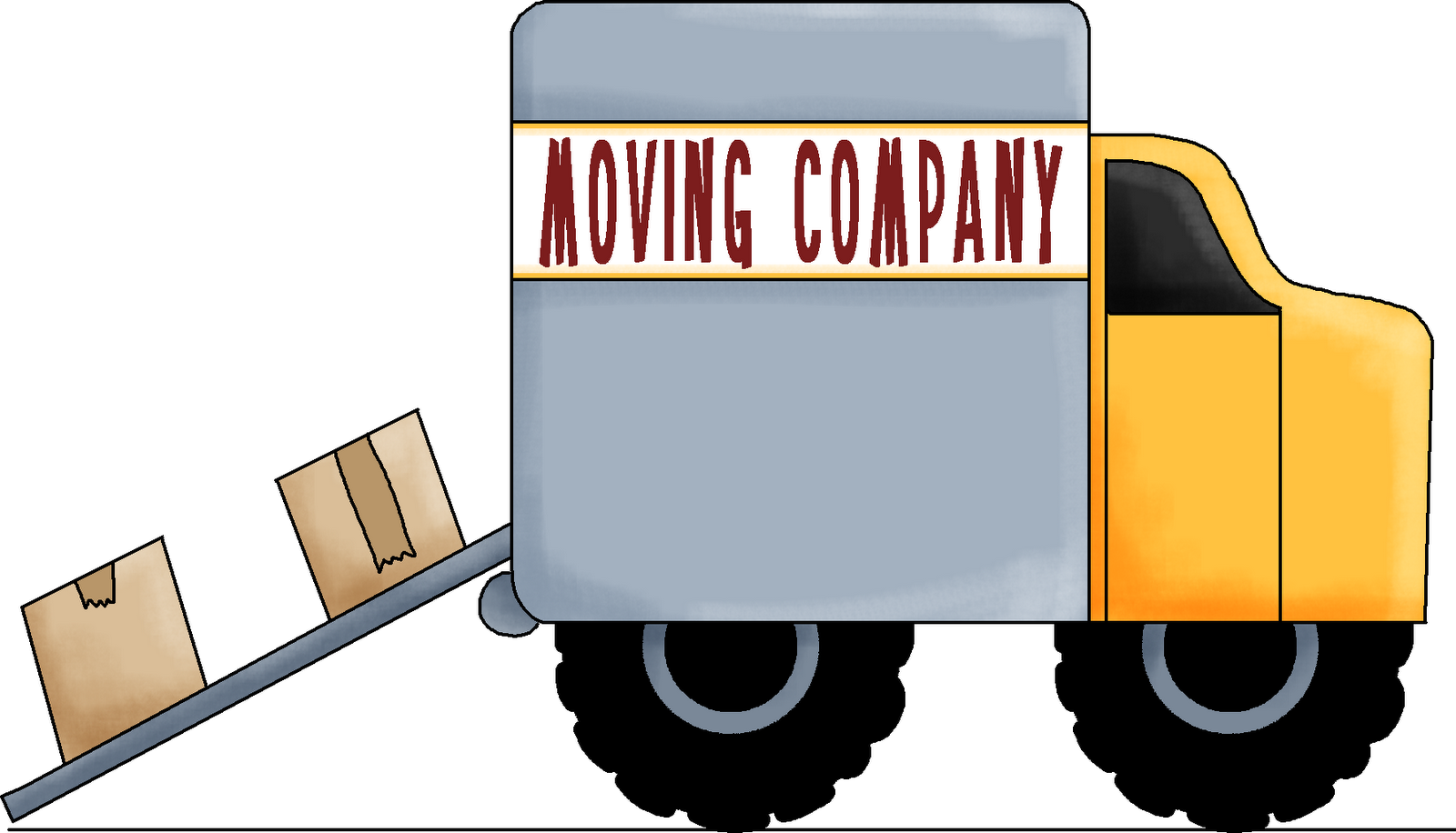 Moving Company Truck Illustration PNG