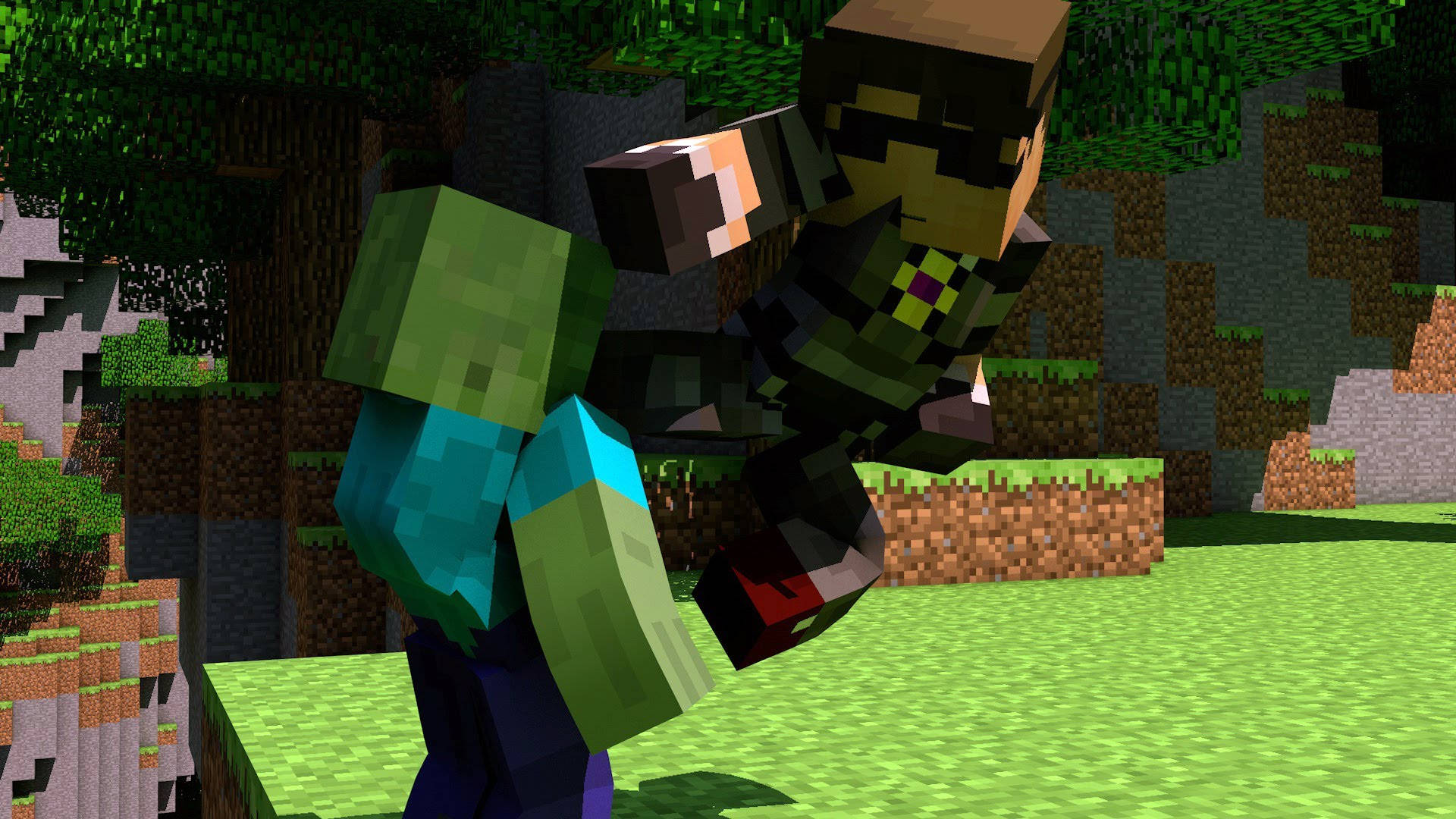 Moving Minecraft High Kick Picture
