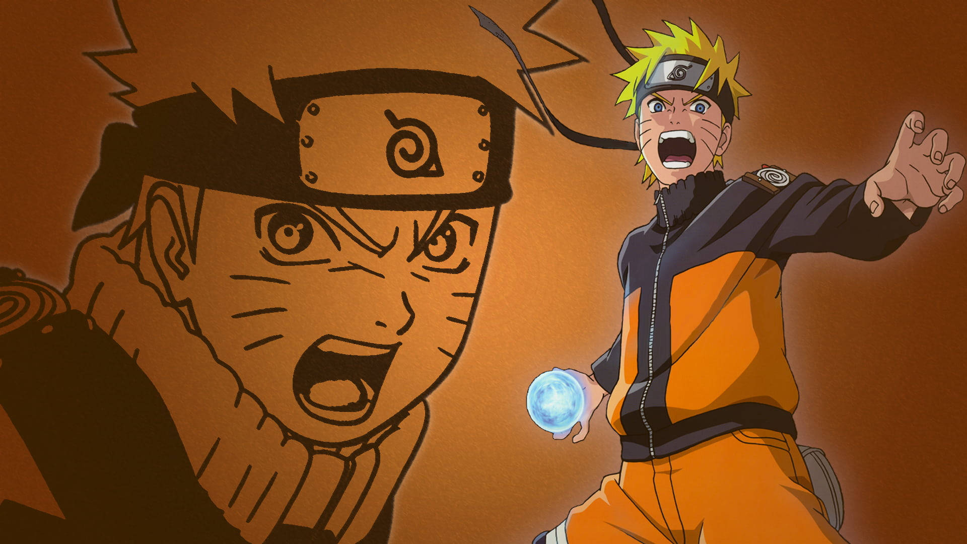 Moving Naruto Screaming Art Background