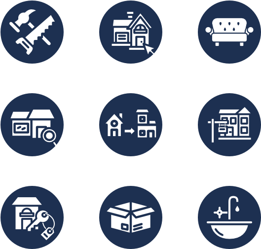 Moving Services Icons Set PNG