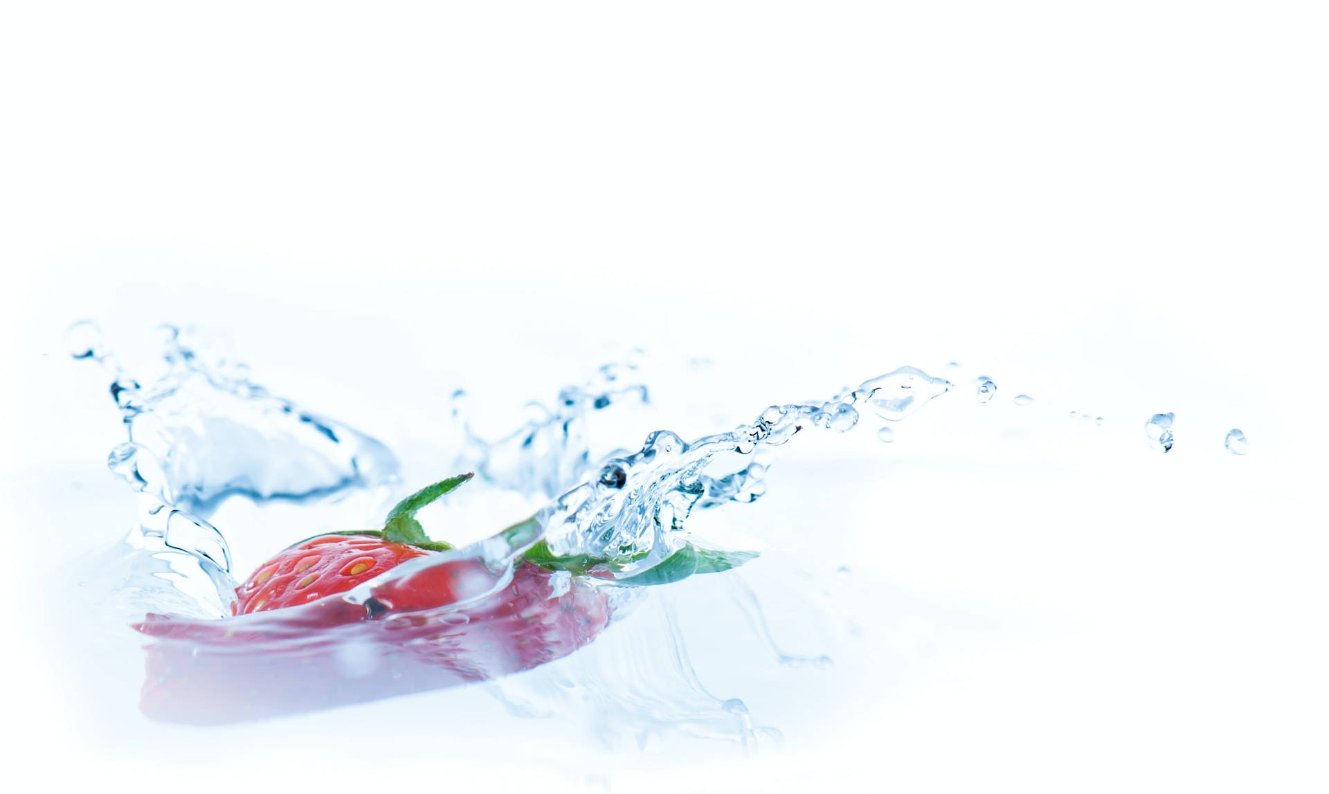 Moving Water And Strawberry Wallpaper