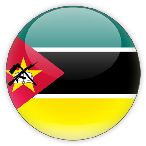 Mozambique Flag Button PNG
