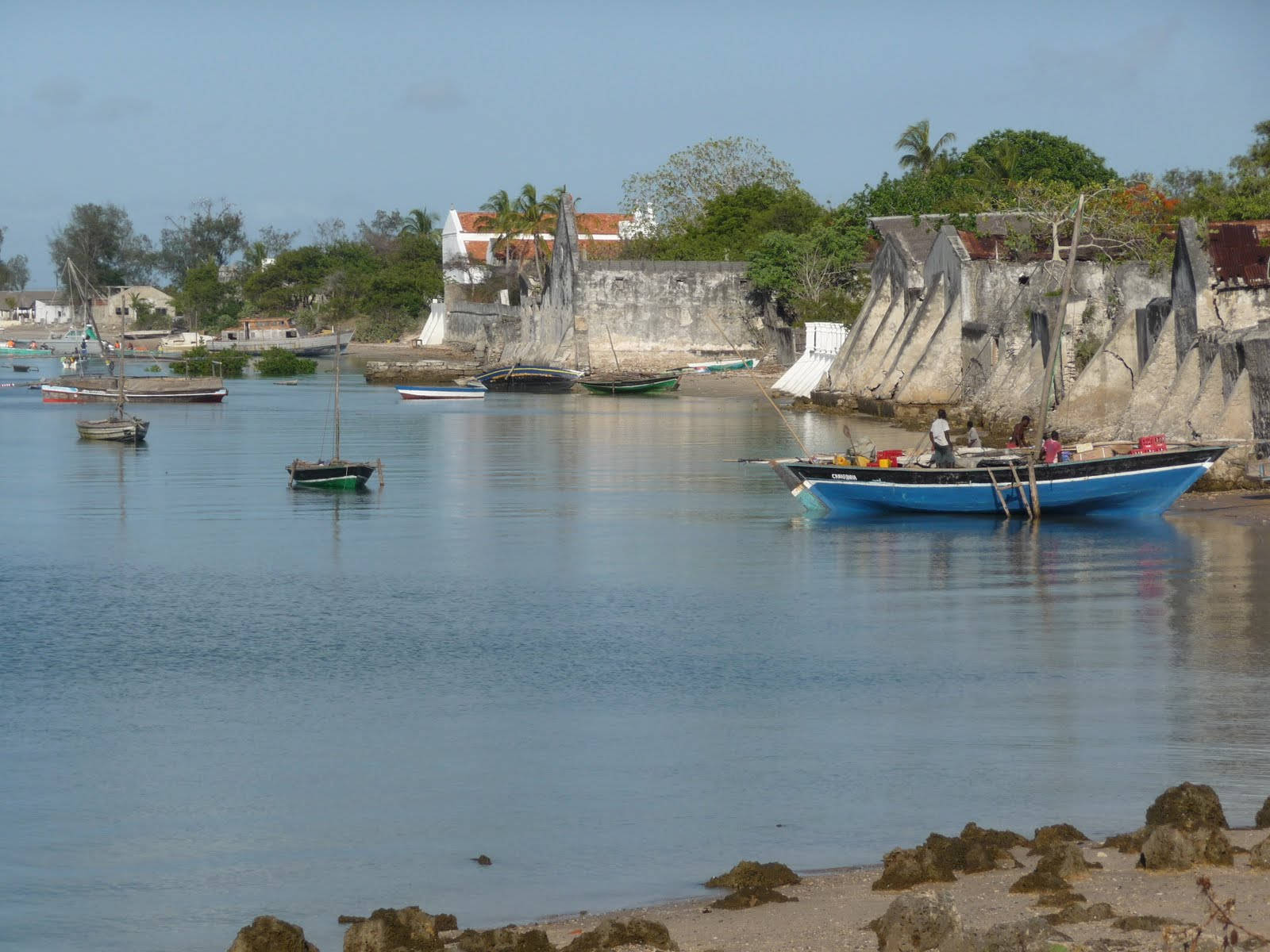 Mozambiqueisland Harbor: Mozambique-ön Hamn Wallpaper