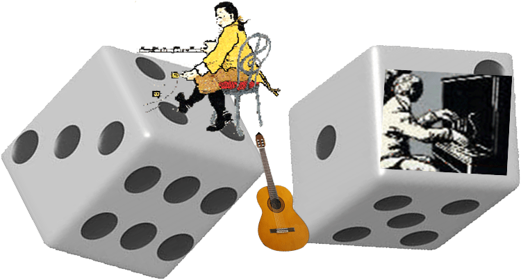 Mozart Dice Game Musical Concept PNG