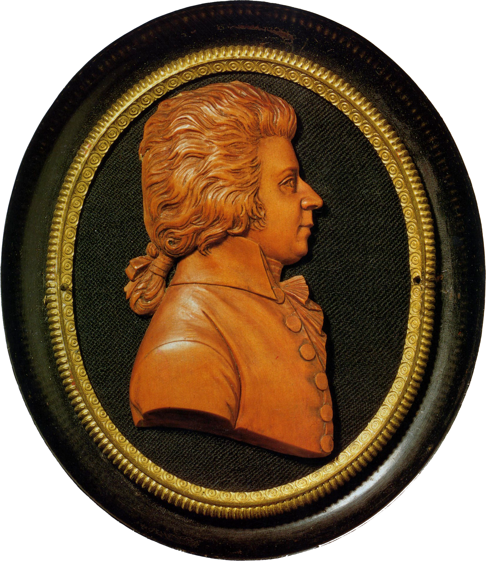 Mozart Profile Relief Artwork PNG