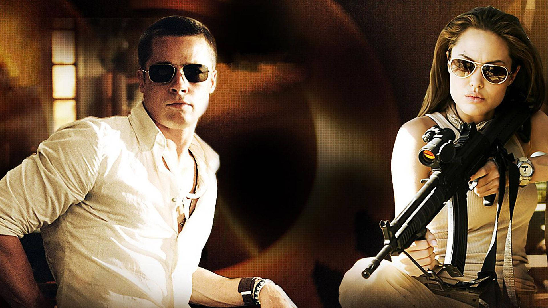 Mr. And Mrs. Smith Shooting Scene Wallpaper
