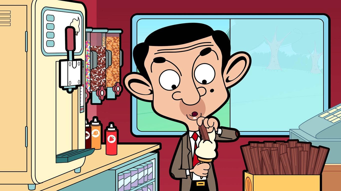 Mr. Bean Cartoon Ice Cream Wallpaper