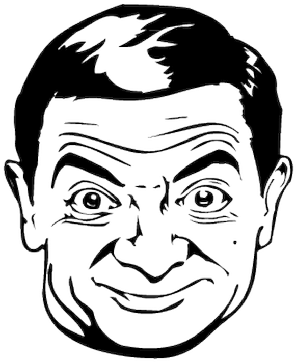 Mr Bean Cartoon Sketch PNG