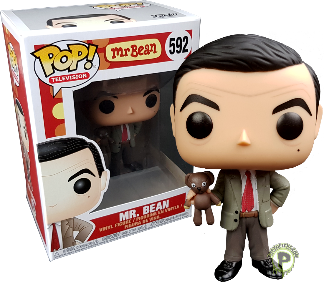 Mr Bean Funko Pop Figure With Teddy PNG