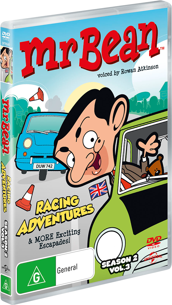 Mr Bean Racing Adventures D V D Cover PNG