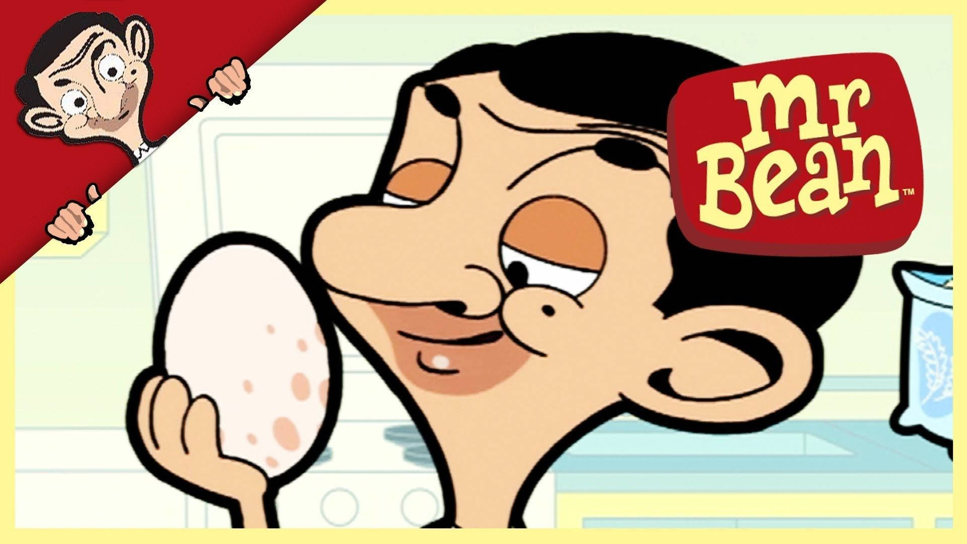Mr. Bean Smelling Egg Background