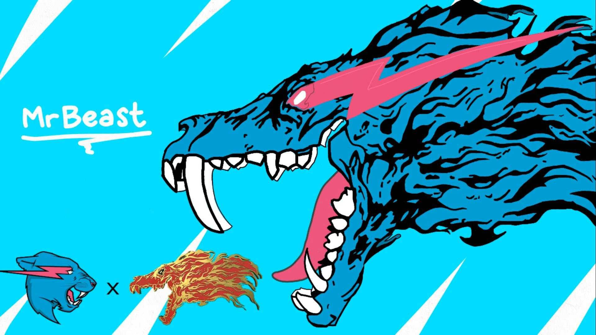 Download Mr Beast Dragon Logo Wallpaper