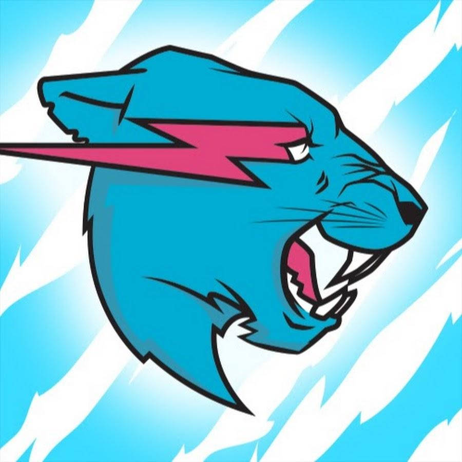 Mr Beast's Abstract Striped Logo Wallpaper
