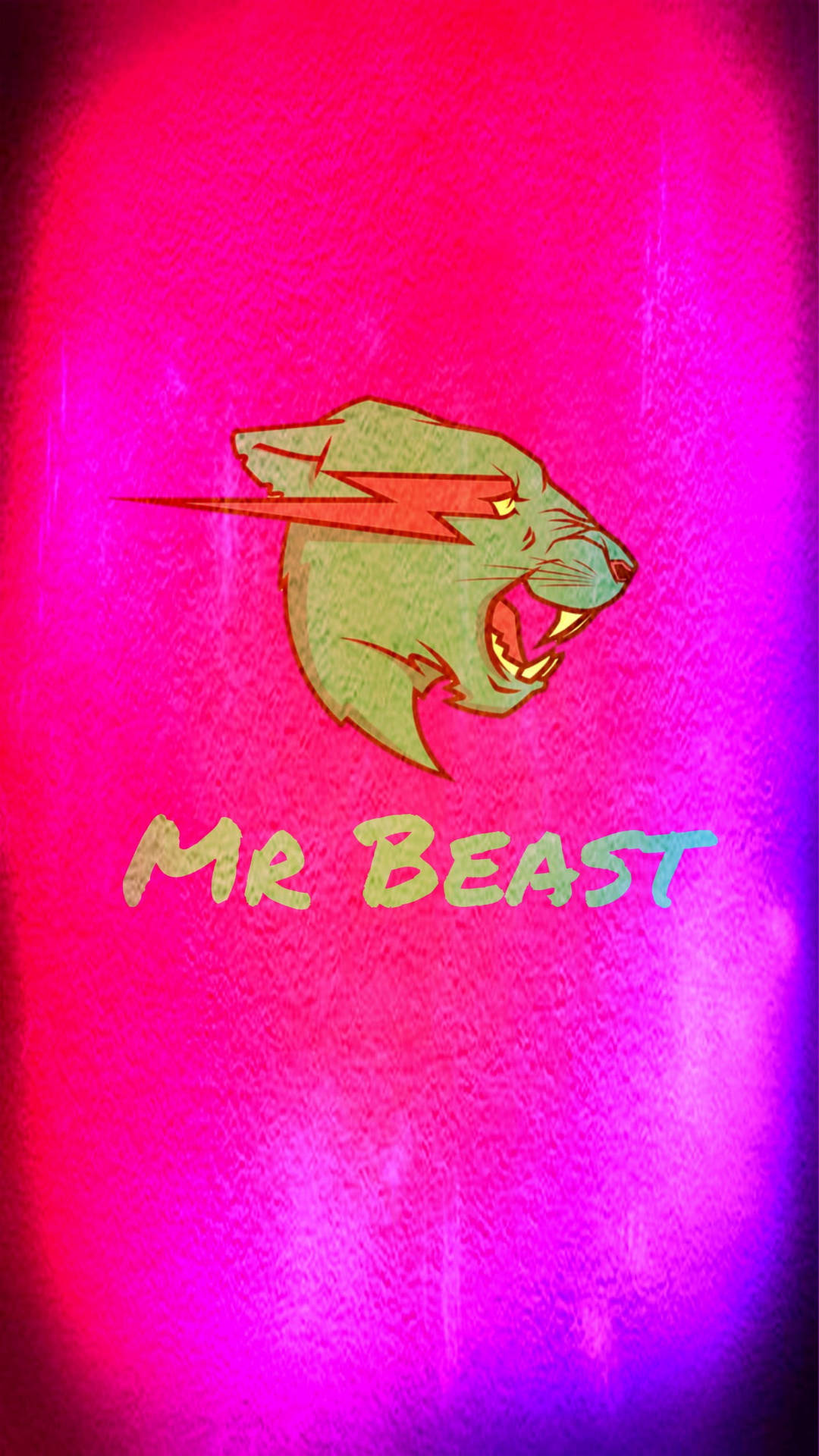 Mrbeast Logo In Leuchtendem Pink Wallpaper