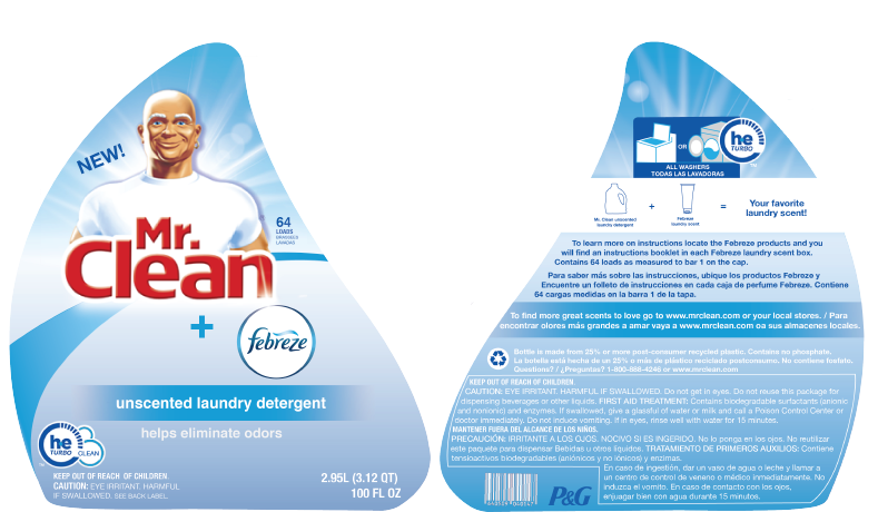 Mr Clean Febreze Laundry Detergent Packaging PNG