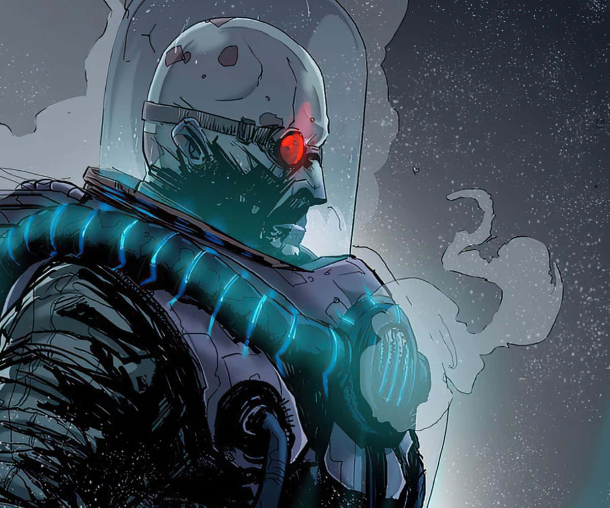 Chilling Gaze: Mr. Freeze in action Wallpaper
