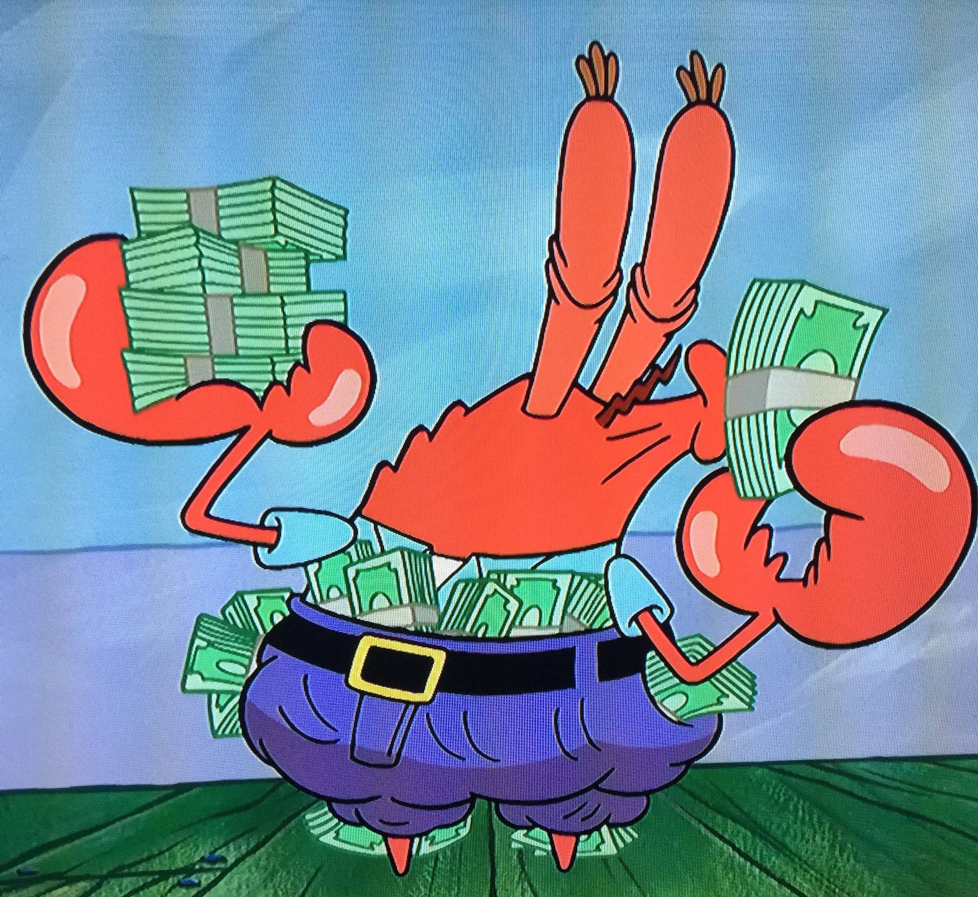 Mr. Krabs Loves Money Wallpaper