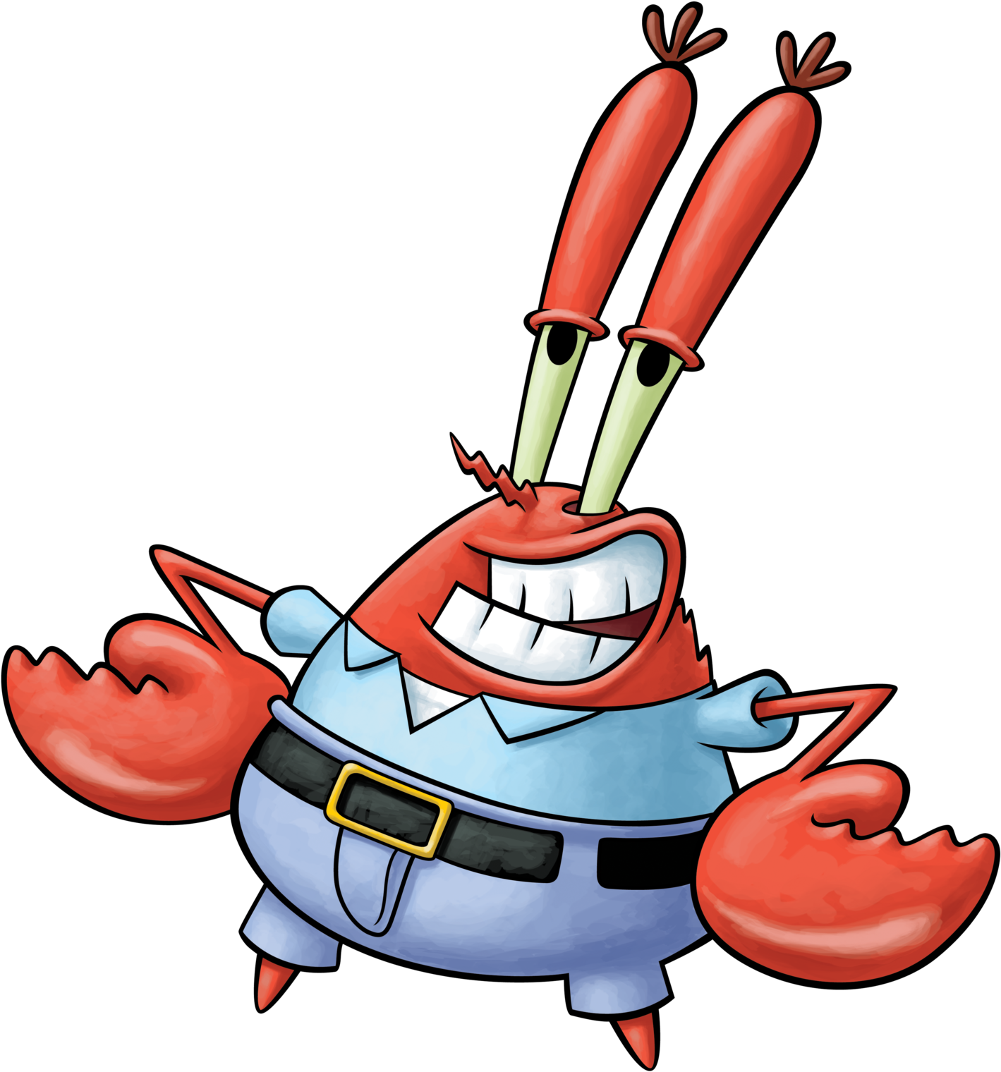 Mr Krabs Smiling Cartoon Character PNG
