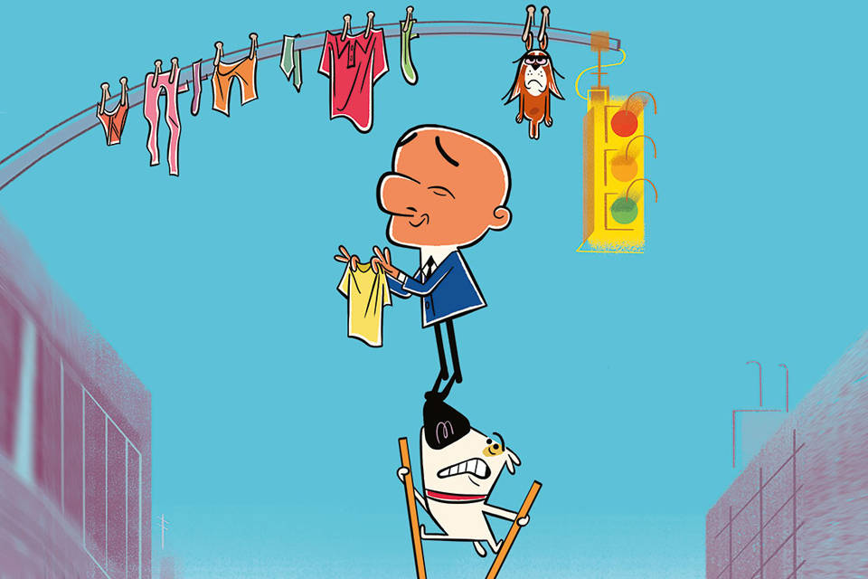 Mr Magoo Hanging Clothes Wallpaper