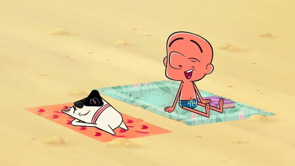 Srmagoo Y Sr. Gato En La Playa. Fondo de pantalla