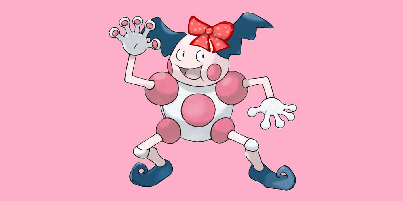 Mr Mime With A Bow Wallpaper