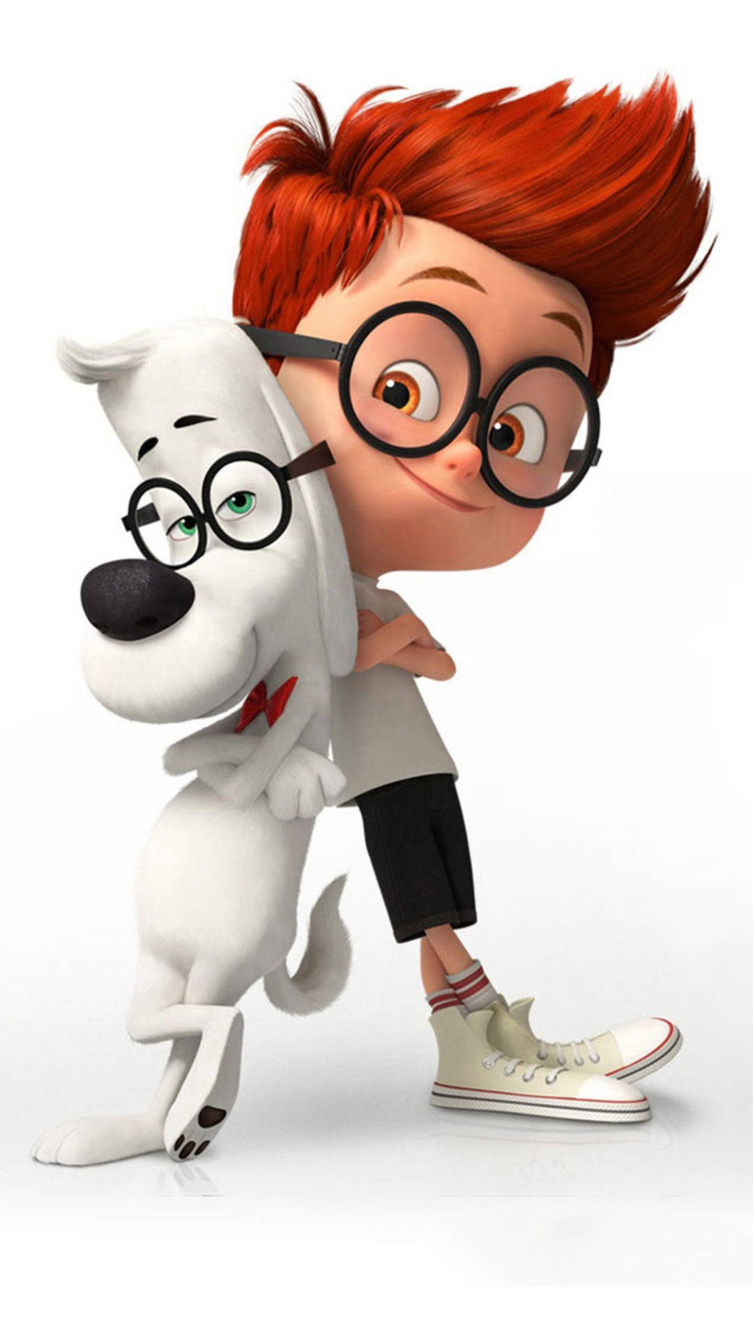Mr. Peabody And Sherman Cute Boy Cartoon Background