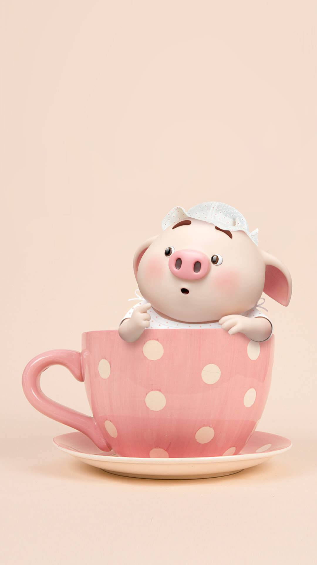 Mr Piggy In A Teacup Wallpaper