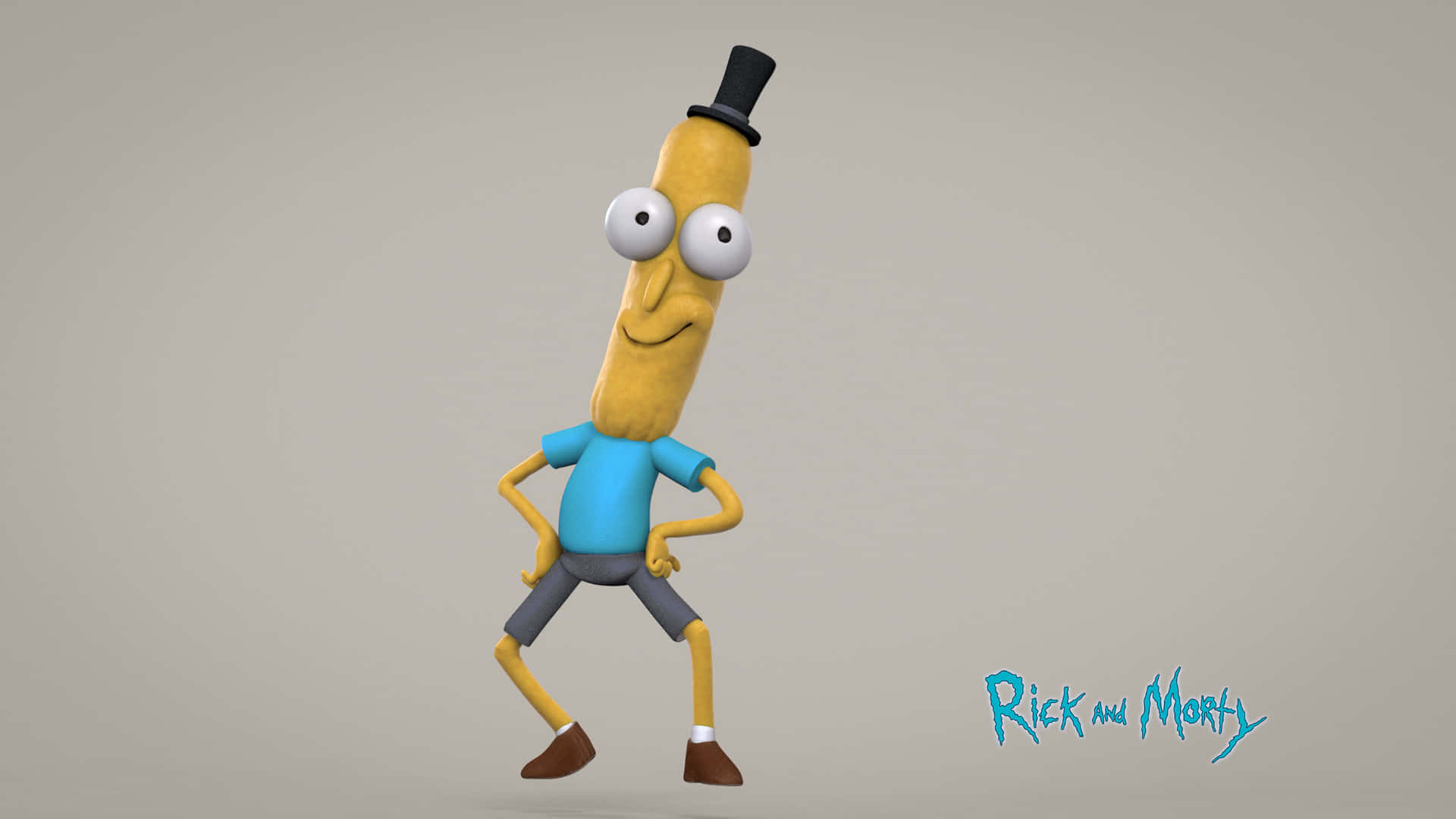 Mr. Poopybutthole Smiling and Waving Wallpaper