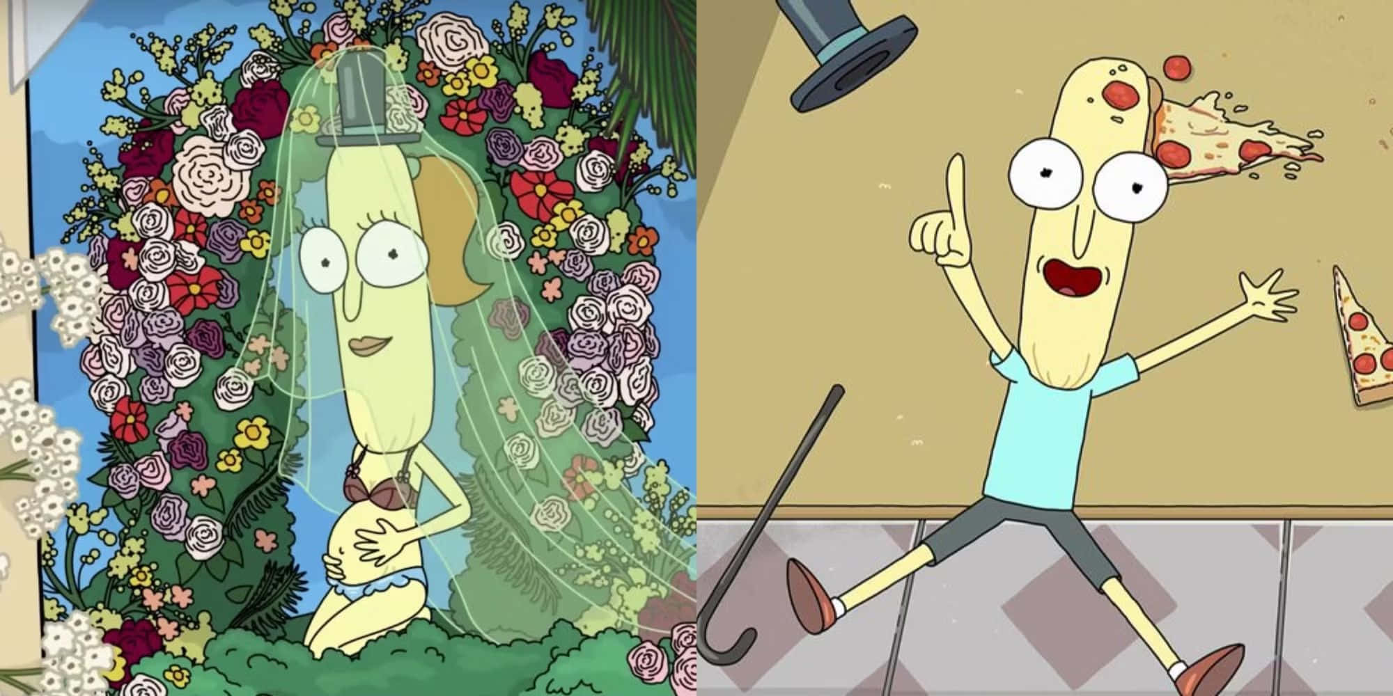 An adventurous Mr. Poopybutthole in a colorful world Wallpaper