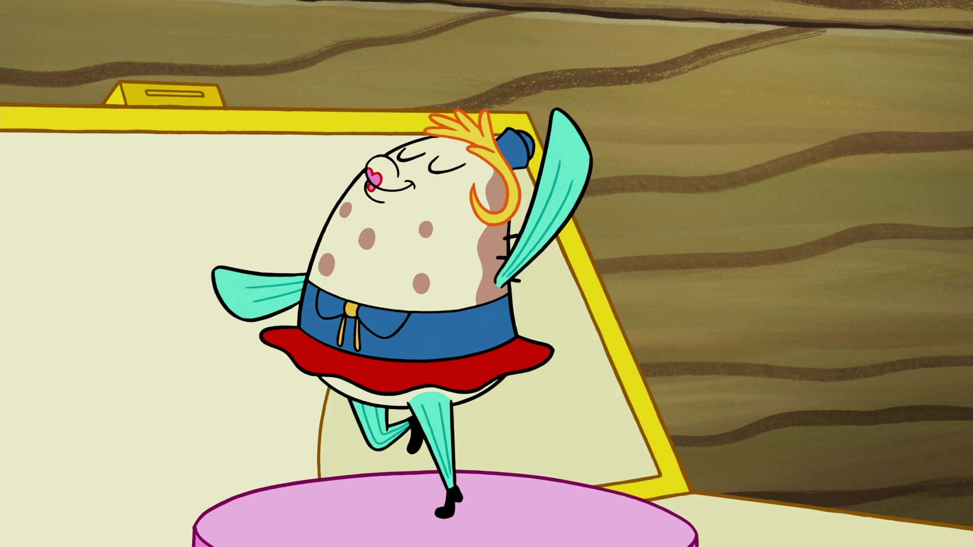 Mrs. Puff Smiling and Teaching in Boating School Wallpaper