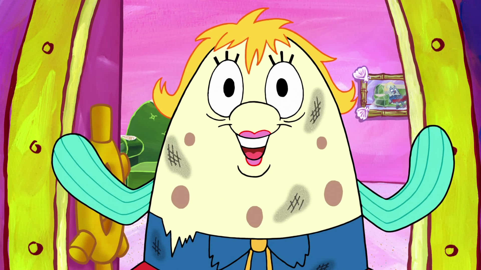 Mrs. Puff Smiling at the Boating School Wallpaper