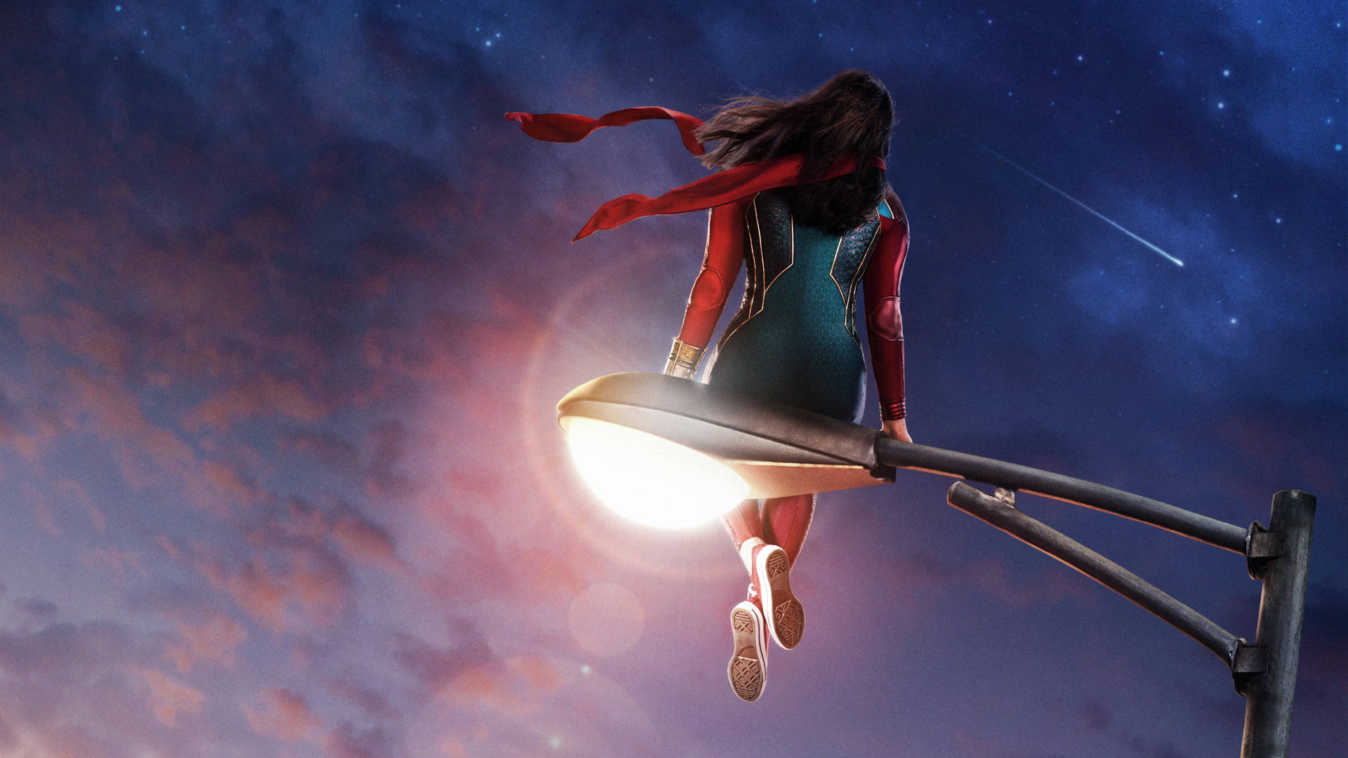 Ms Marvel And A Shooting Star Wallpaper