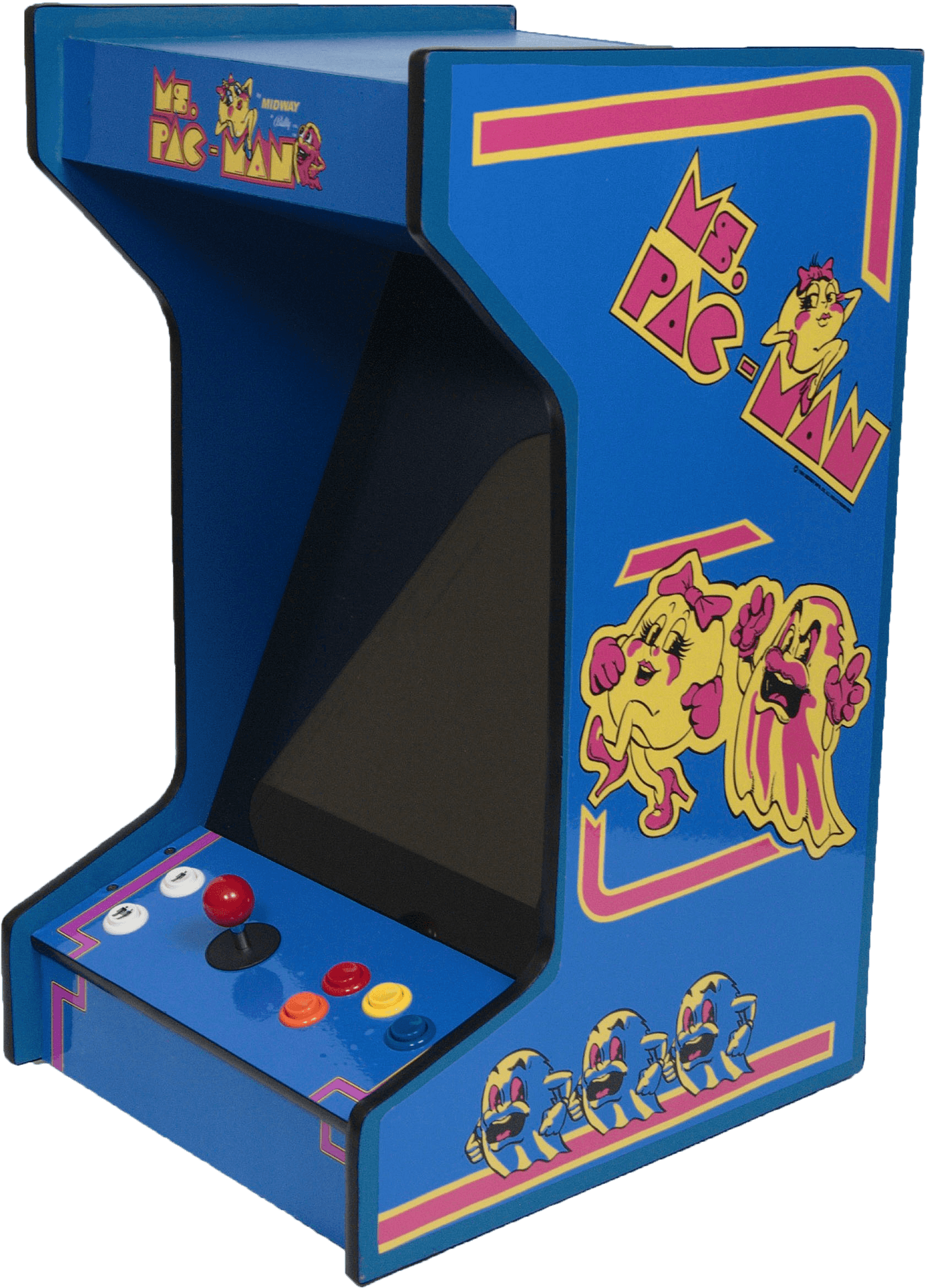 Ms Pac Man Arcade Cabinet Classic PNG