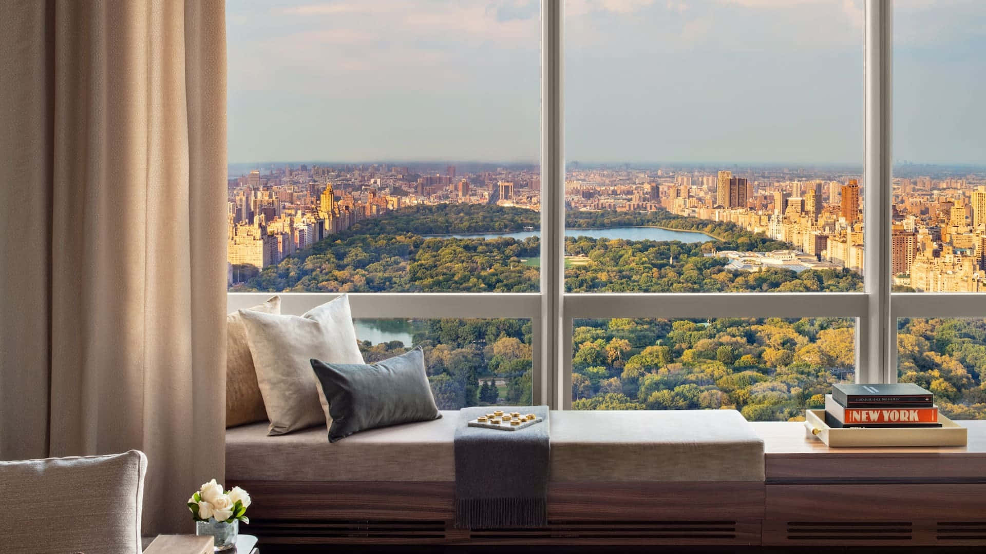 A View Of Central Park From A Window Seat