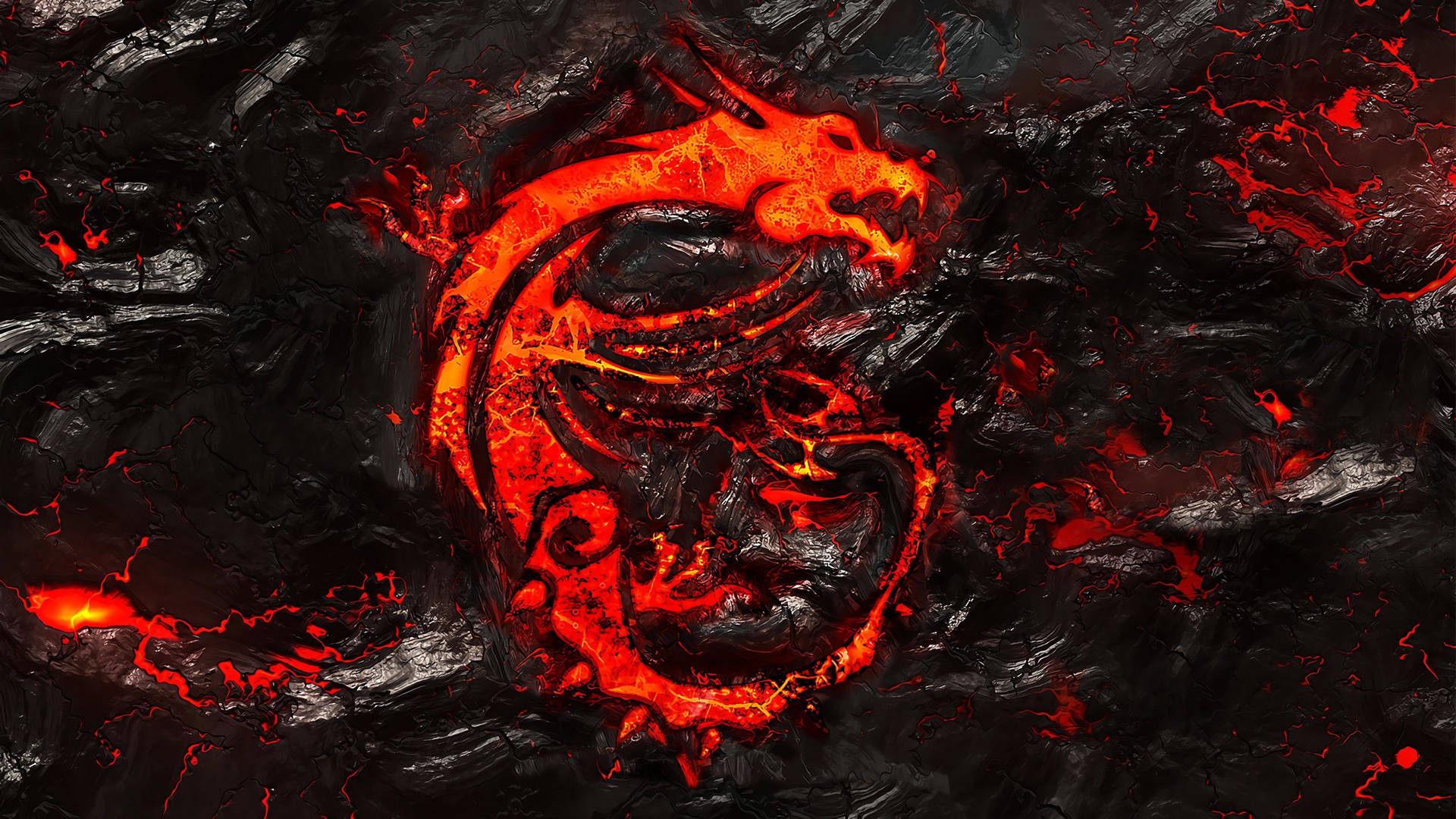 Msi 4k Flaming Red Dragon Wallpaper