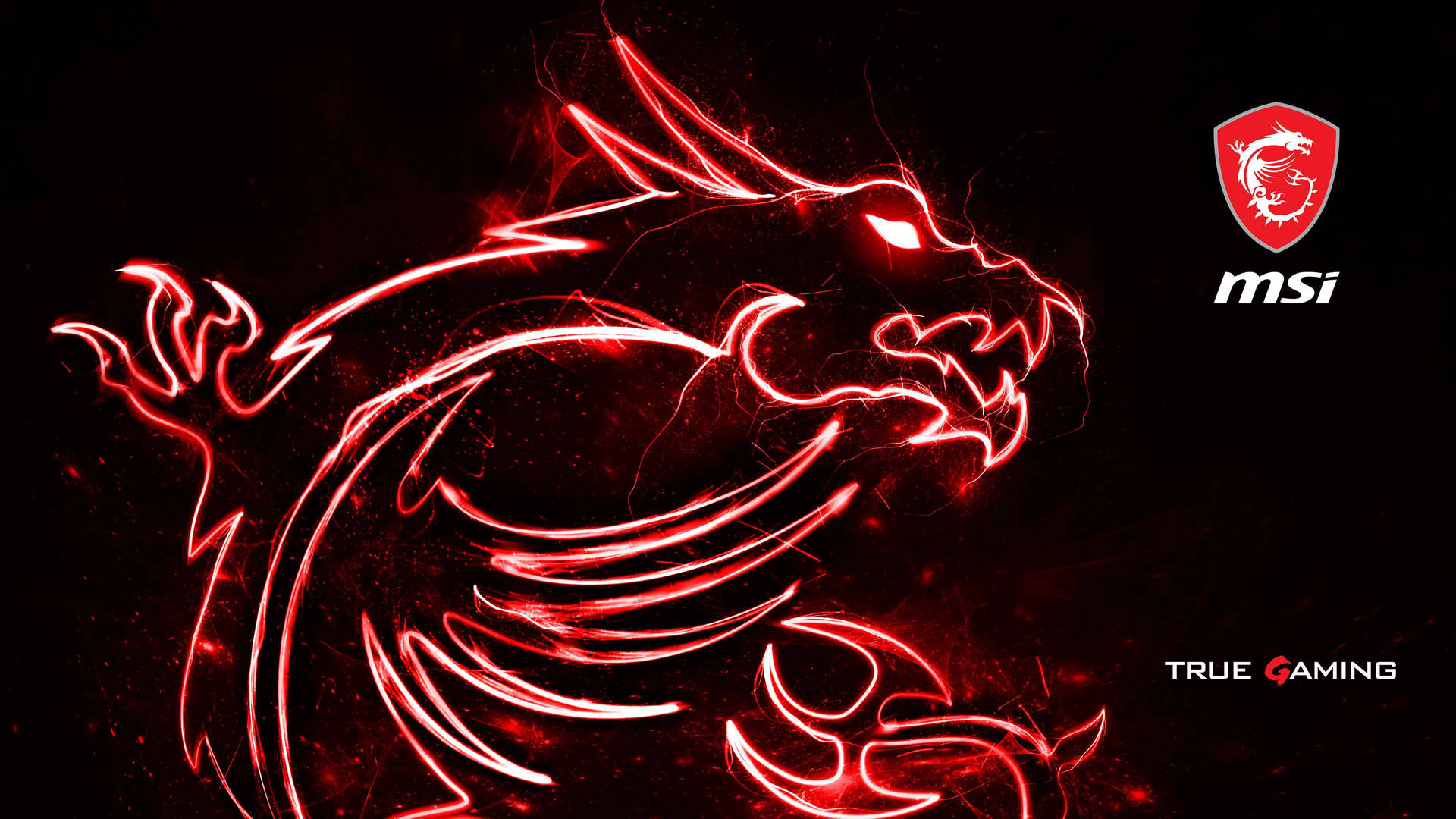 Msi 4k Neon Red Dragon Wallpaper