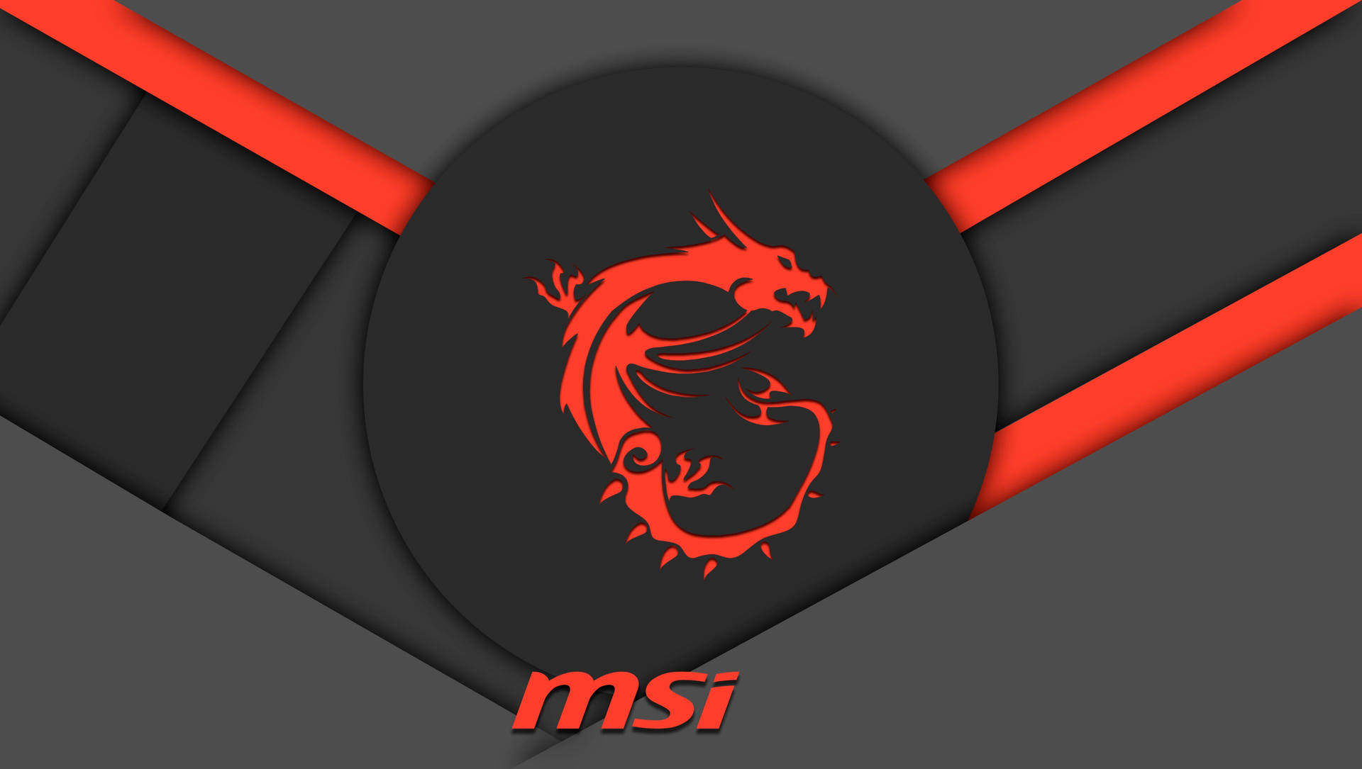 Msi4k Banner Mit Dem Roten Drachen Wallpaper
