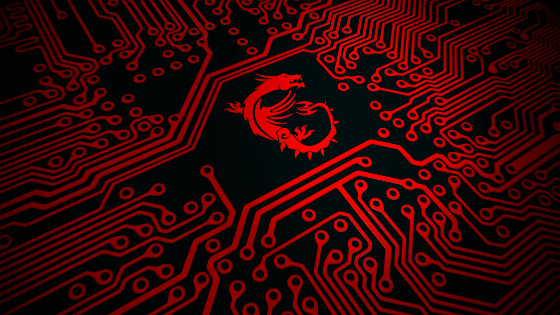 Msi 4k Red Dragon Circuit Board Wallpaper