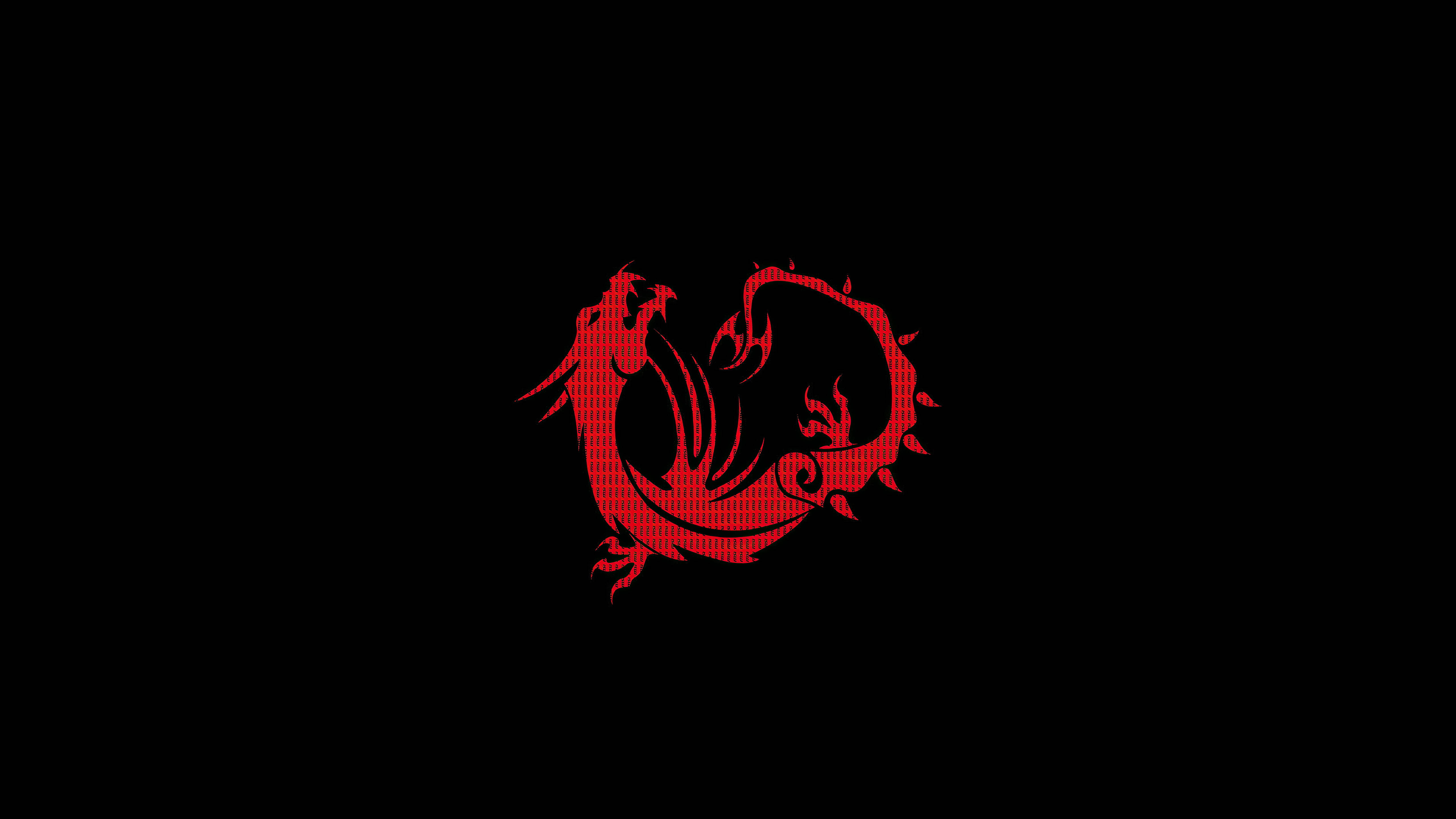 MSI Dragon Black And Red Gaming Wallpaper