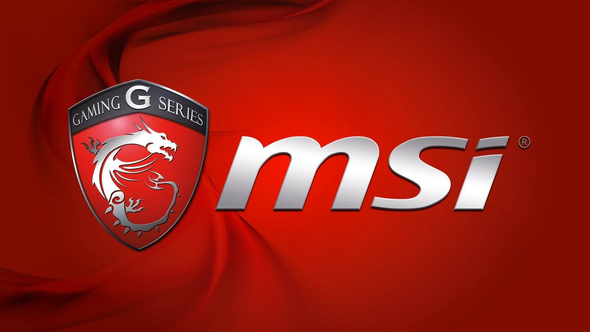 MSI Gaming Logo on Red Fabric Wallpaper