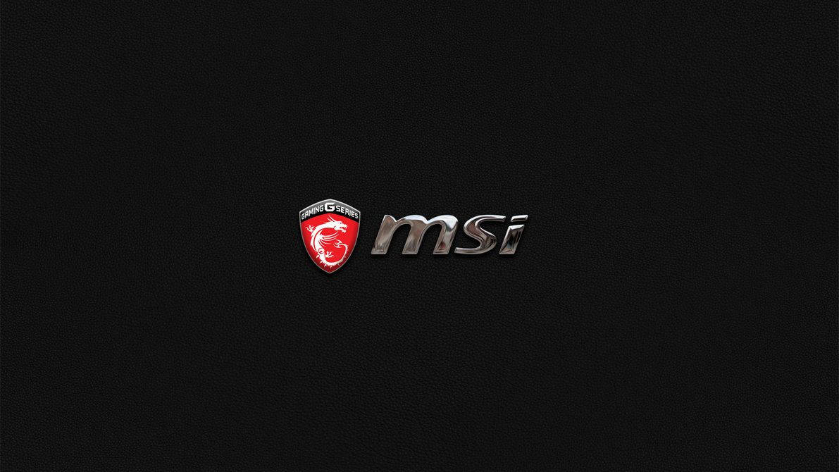 MSI Gaming G-serie Logo Strømlinede Tapet: Et tapet med stærkt logo design til hardcore gamers. Wallpaper