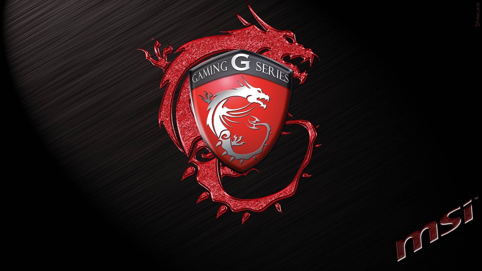 Msi Gaming Logo With Glittering Dragon Wallpaper