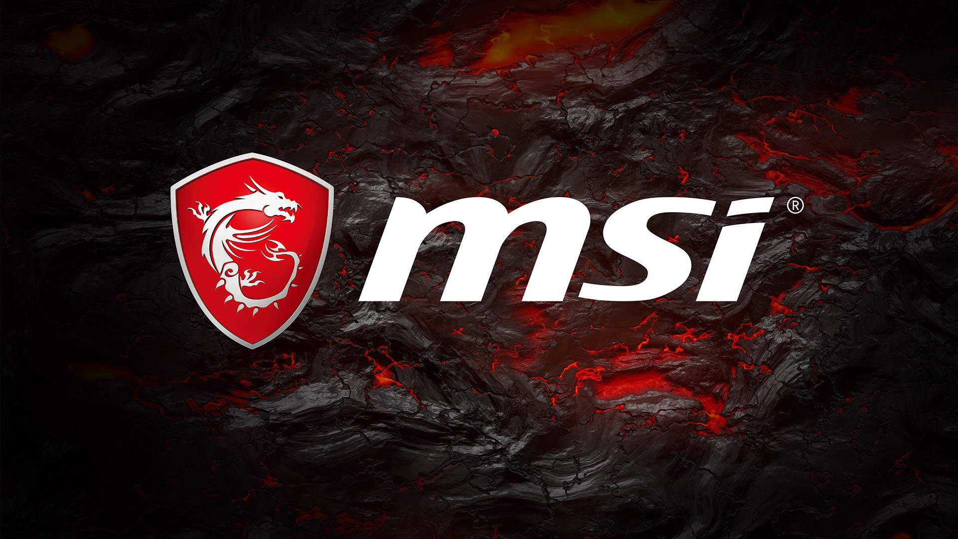 MSI Logo Erupts From A Volcano! Wallpaper